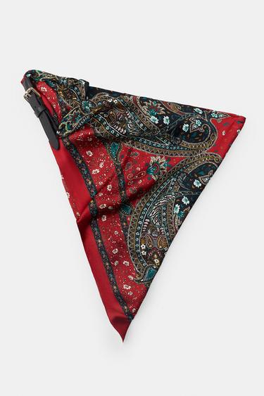 PRINTED SCARF BELT - Burgundy by Zara - Image 4