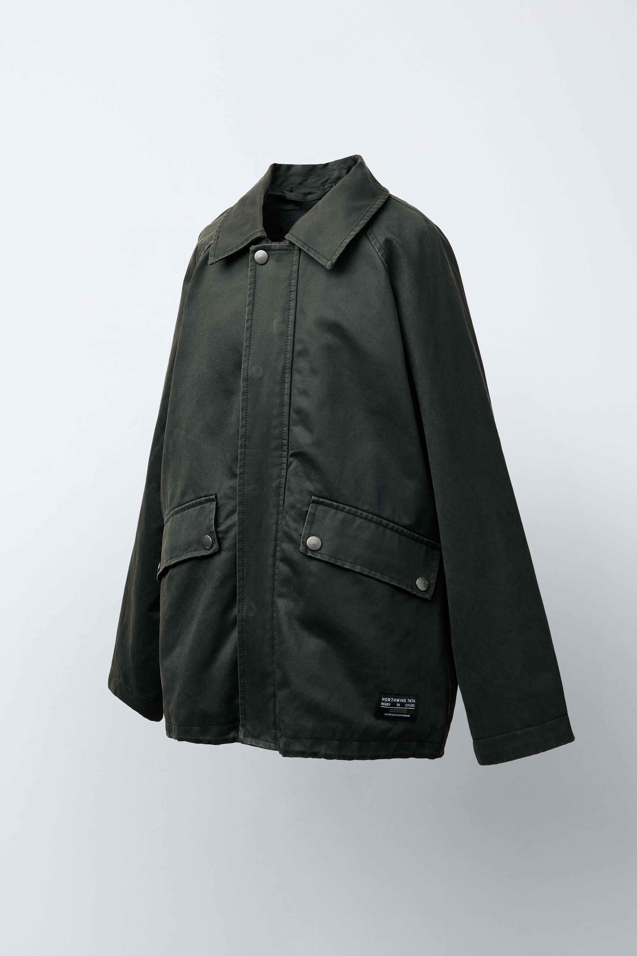 【mei】ZARA 　カーキ　 シングルボタンコート 　XL mei】ZARA カーキ シングルボタンコート XL mei】ZARA カーキ