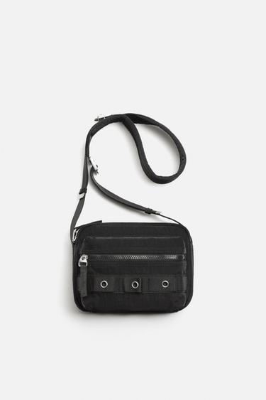 NYLON CROSSBODY BAG - Black by Zara - Image 0