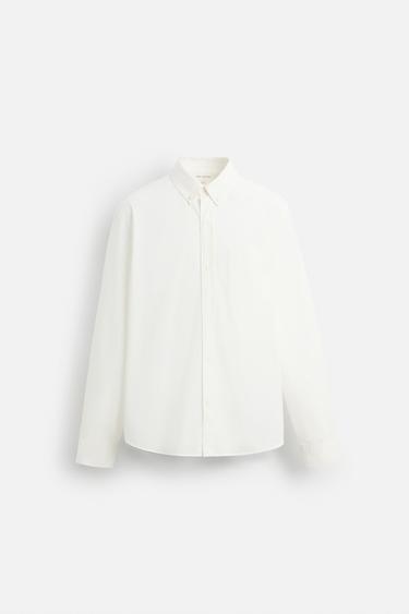 CHEMISE REGULAR FIT À POCHE - Blanc de Zara - Image 6