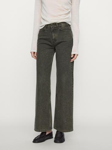 Pantalón wide coated denim look algodón - Caza de Zara