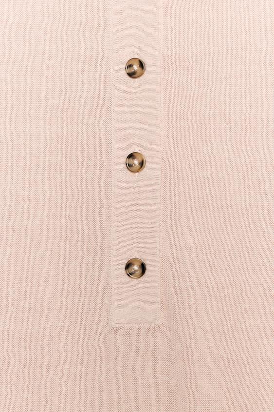 PULL EN MAILLE HENLEY - Rose craie de Zara - Image 7