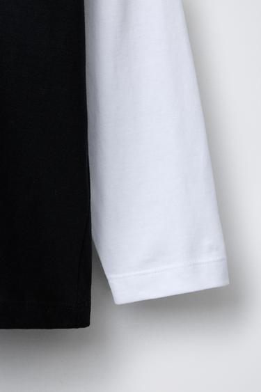 DOUBLE SLEEVE GRAFFITI T-SHIRT - Black by Zara - Image 3