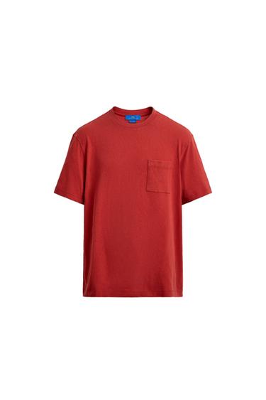 CAMISETA BOLSILLO AARON LEVINE X ZARA - Rojo de Zara