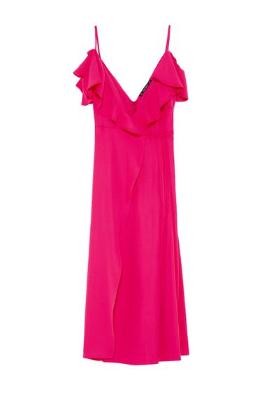 RUFFLED WRAP JUMPSUIT