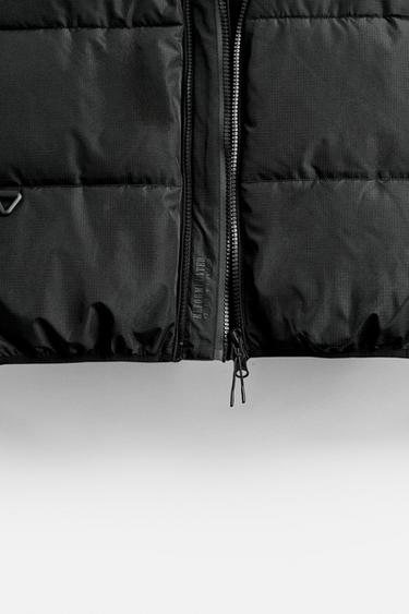 PADDED HOODED JACKET - Black by Zara - Image 8