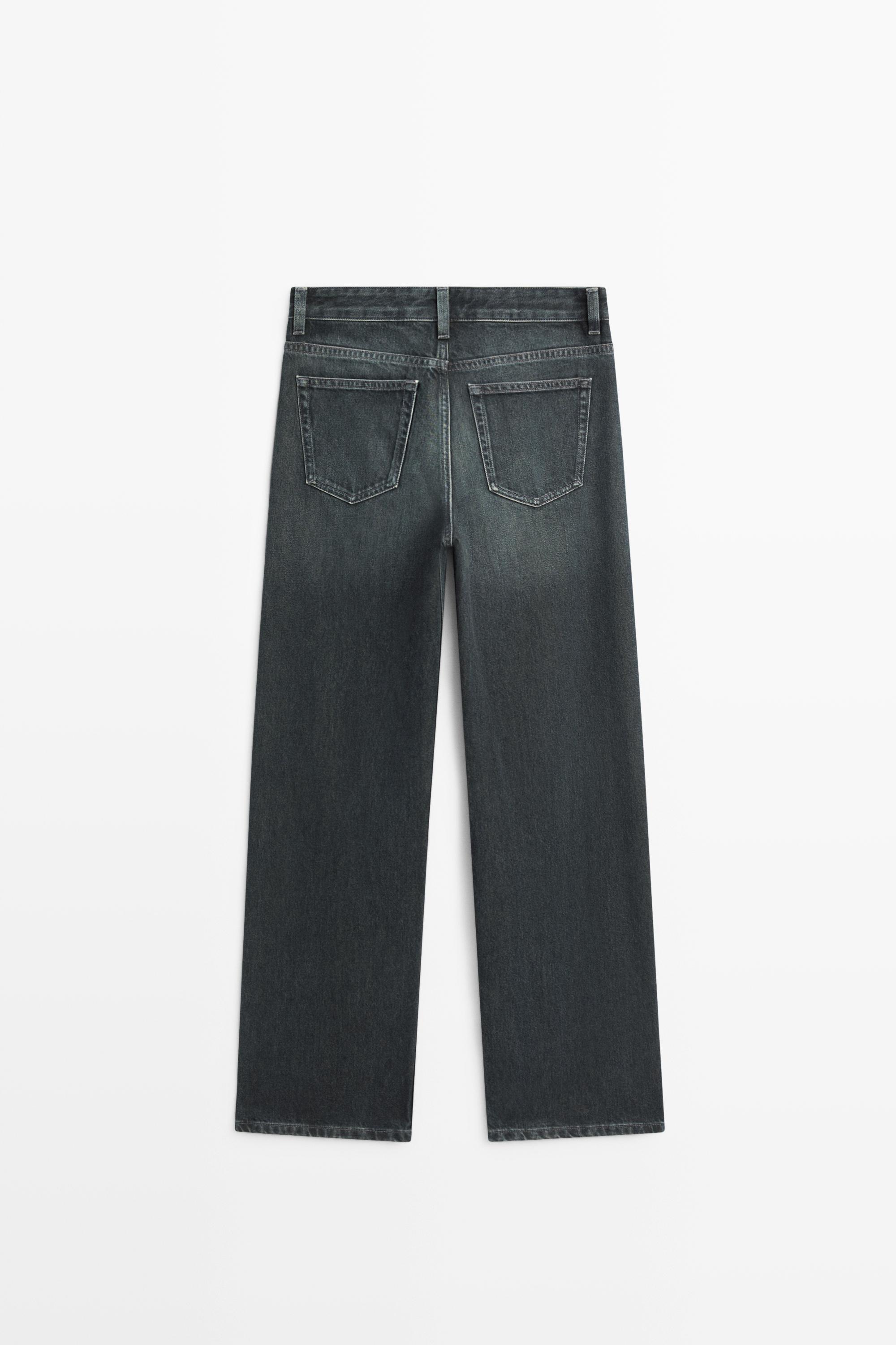 Jean wide leg taille moyenne