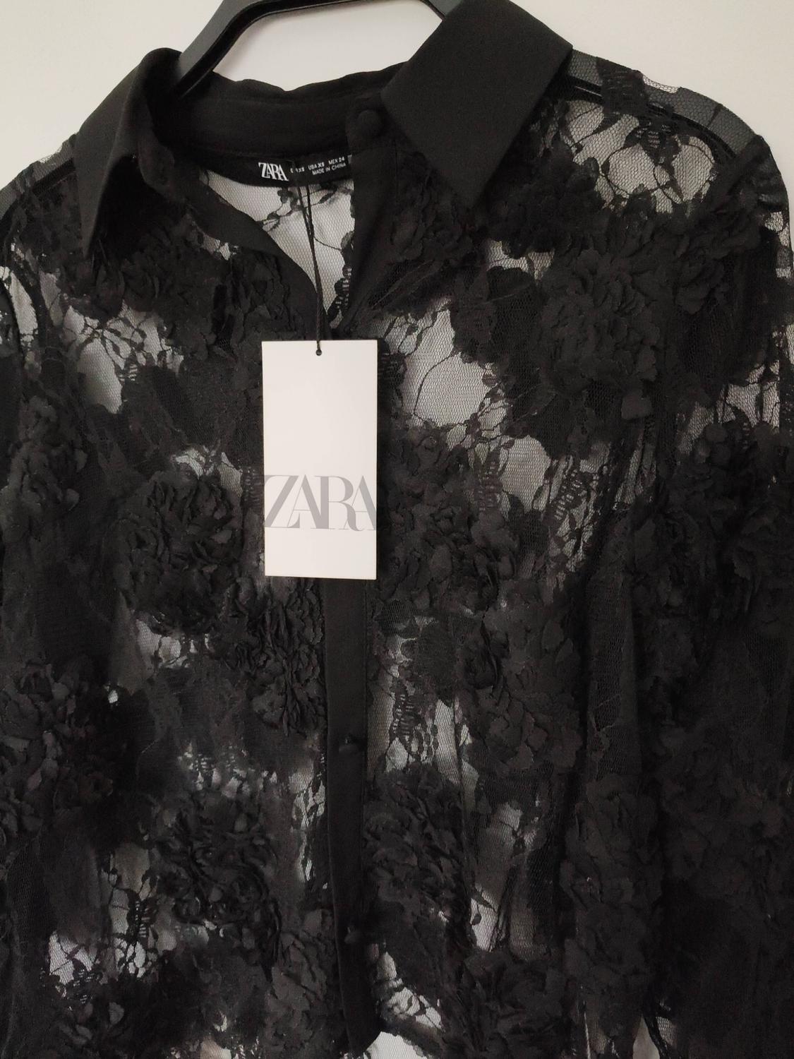 SEMI-SHEER TEXTURED TULLE SHIRT - Image 8