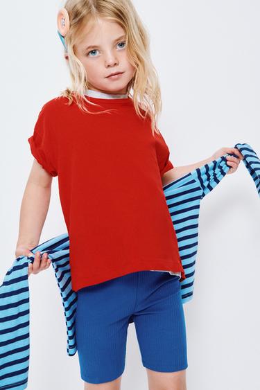 LEGGING CICLISTA CANALÉ TEXTO RELIEVE - Azulón de Zara