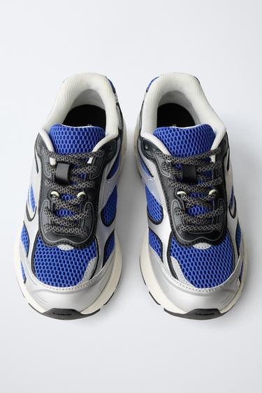 MESH TRAINERS - Blue by Zara - Image 4