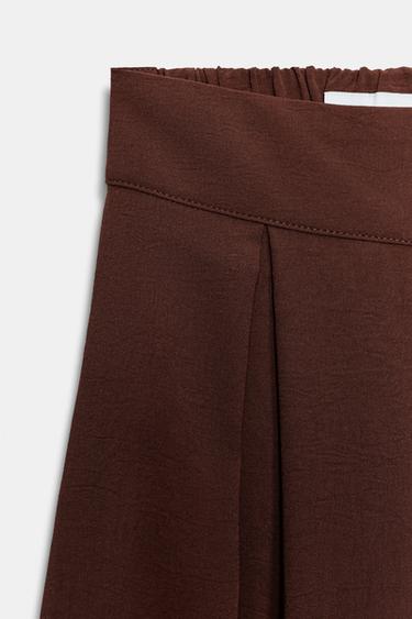 PANTALON FLUIDE À FENTES - Marron de Zara - Image 5