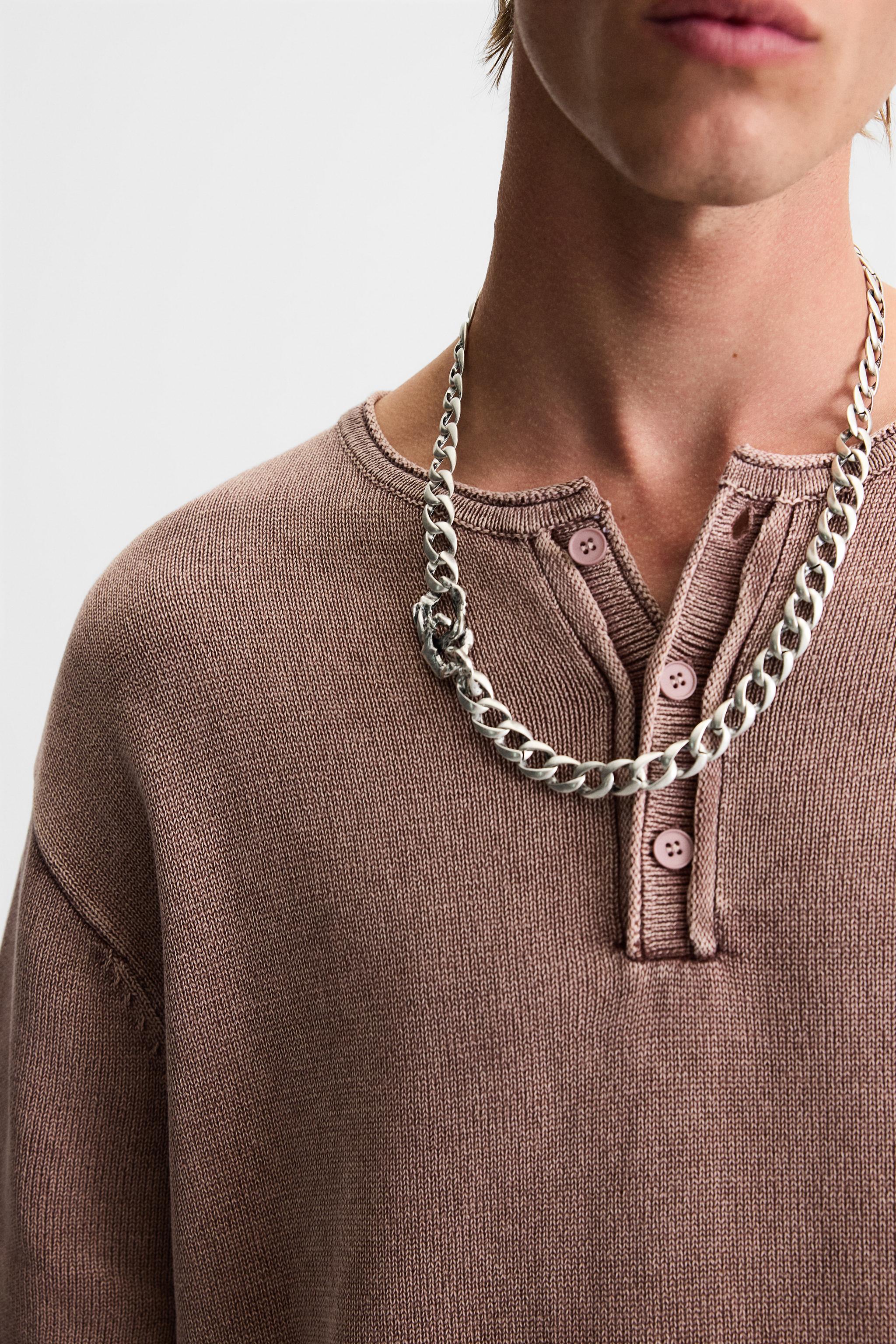 【ZARA】メタルリンクチェーン シルバー | 8435/425/808 METAL LINK CHAIN - Silver | ZARA United States