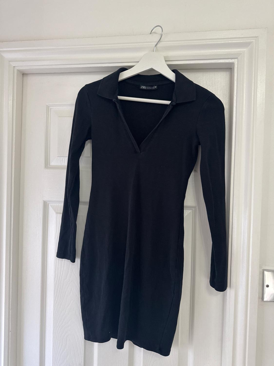 RIBBED POLO DRESS