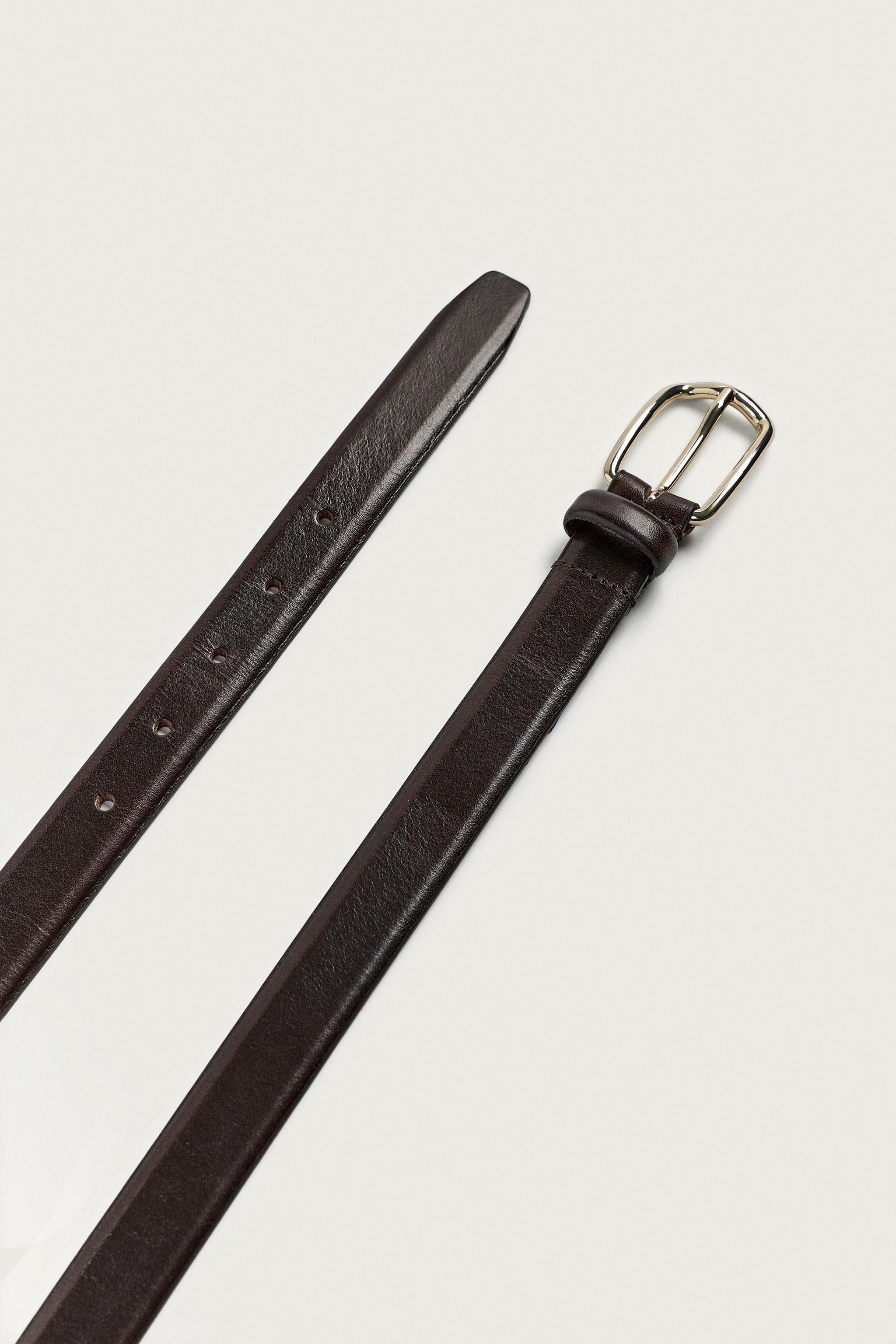 AARON LEVINE X ZARA LEATHER BELT — Brown