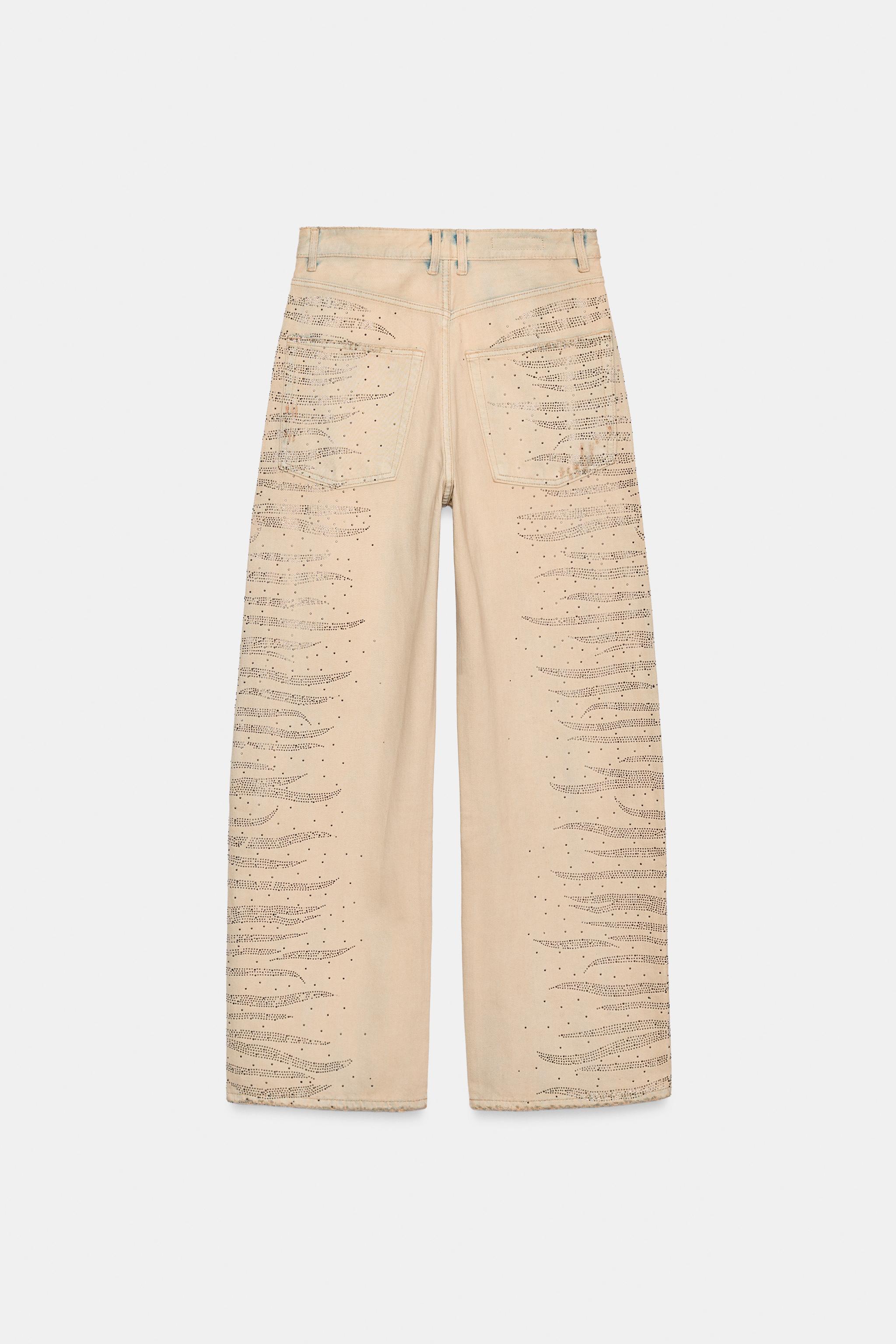 JEANS BAGGY TRF TAILLE MOYENNE BRILLANTS