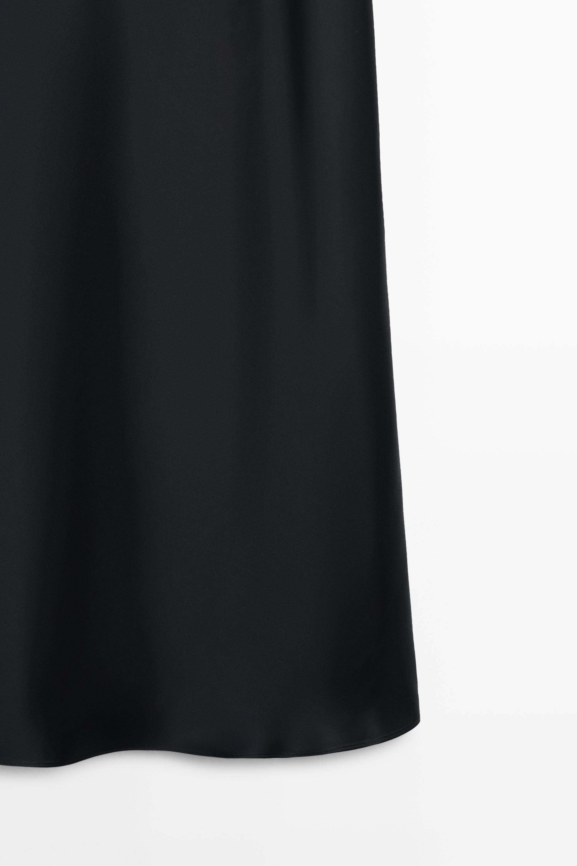 Crinkle satin midi dress