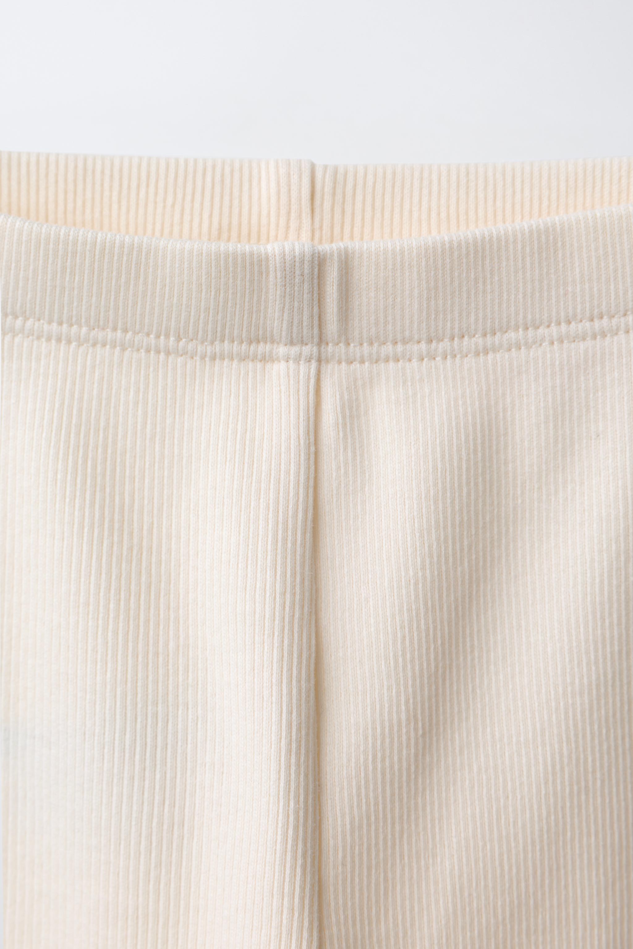 Детские леггинсы Zara TWO-PACK OF PLAIN RIBBED LEGGINGS — фото 4