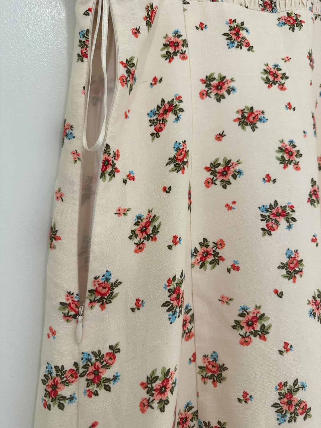LINEN BLEND FLORAL PRINT DRESS - Image 4