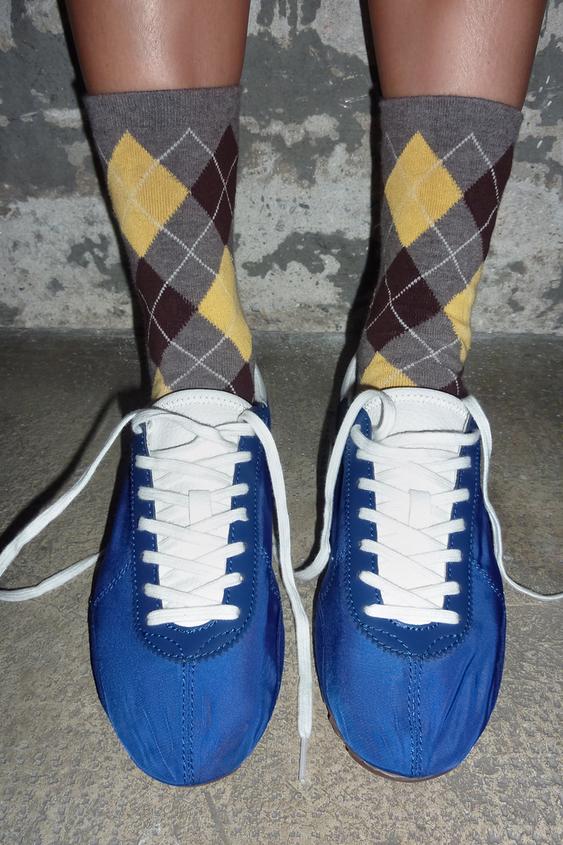 ARGYLE PRINT SOCKS - Grey marl by Zara - Image 0