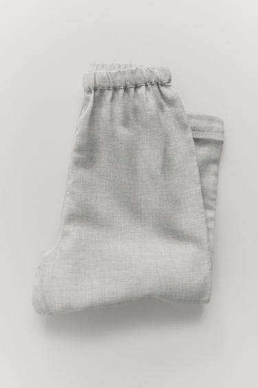 Zara AGES 6-14 / HENLEY PAJAMA SHIRT - Gray marl