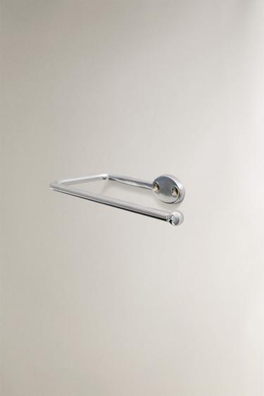 SILVER METAL BATHROOM TOILET PAPER HOLDER - Silver by Zara - Image 1