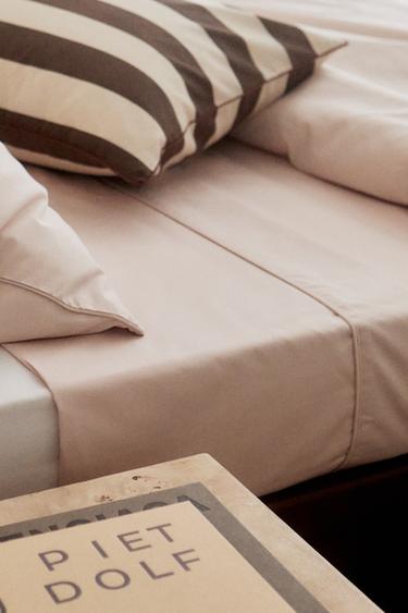 DRAP DE DESSUS PERCALE DE COTON (300 FILS) - Rose de Zara - Image 4