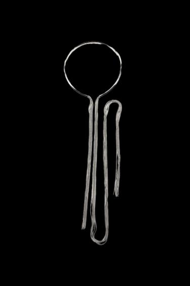 COLLAR GARGANTILLA FLECOS METÁLICOS - Plata de Zara