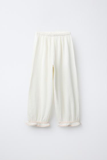 6-14 ANS/ PYJAMA TEXTURE ONDULÉE CONTRASTE - Écru de Zara - Image 3