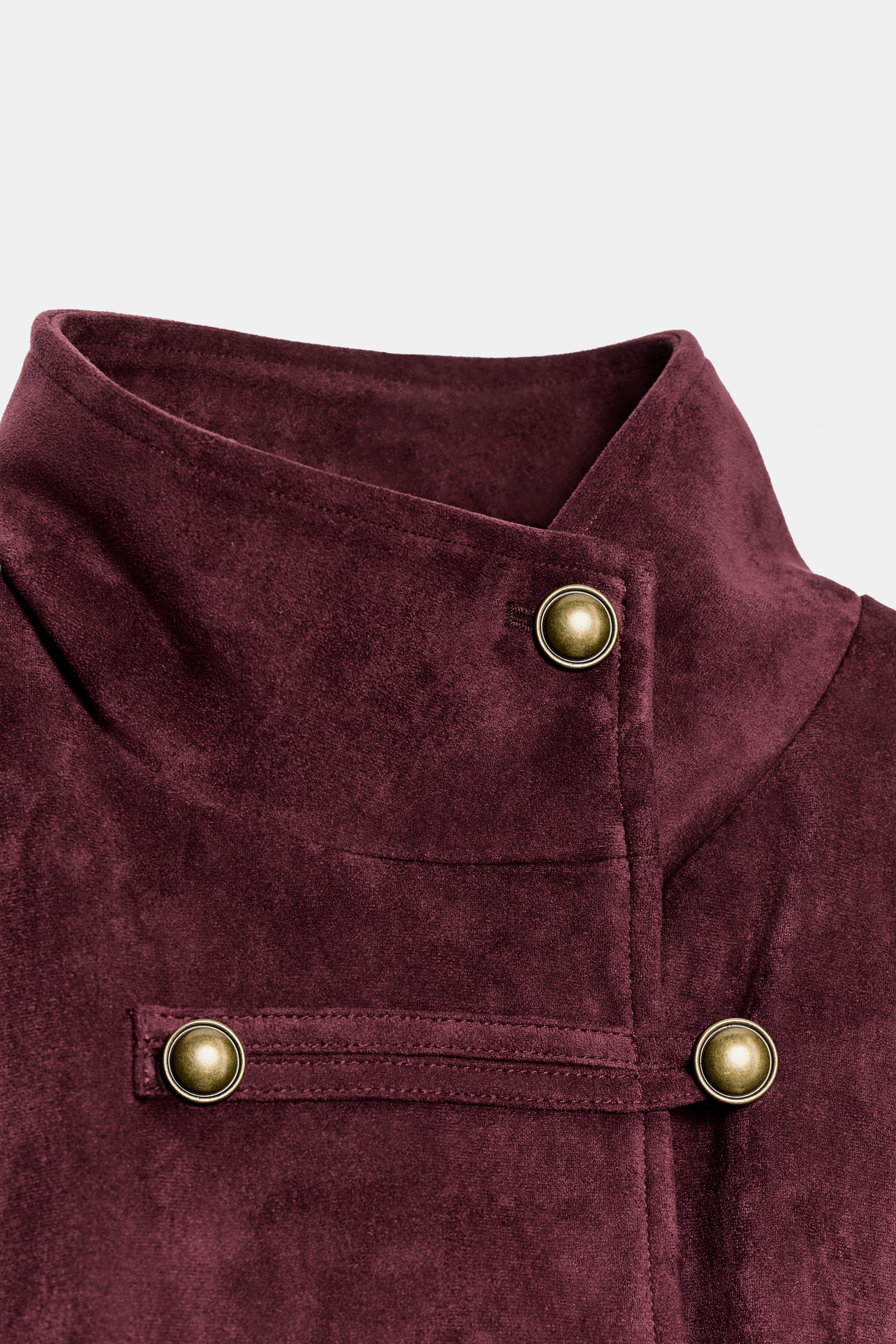 BLOUSON À BRANDEBOURGS EFFET DAIM