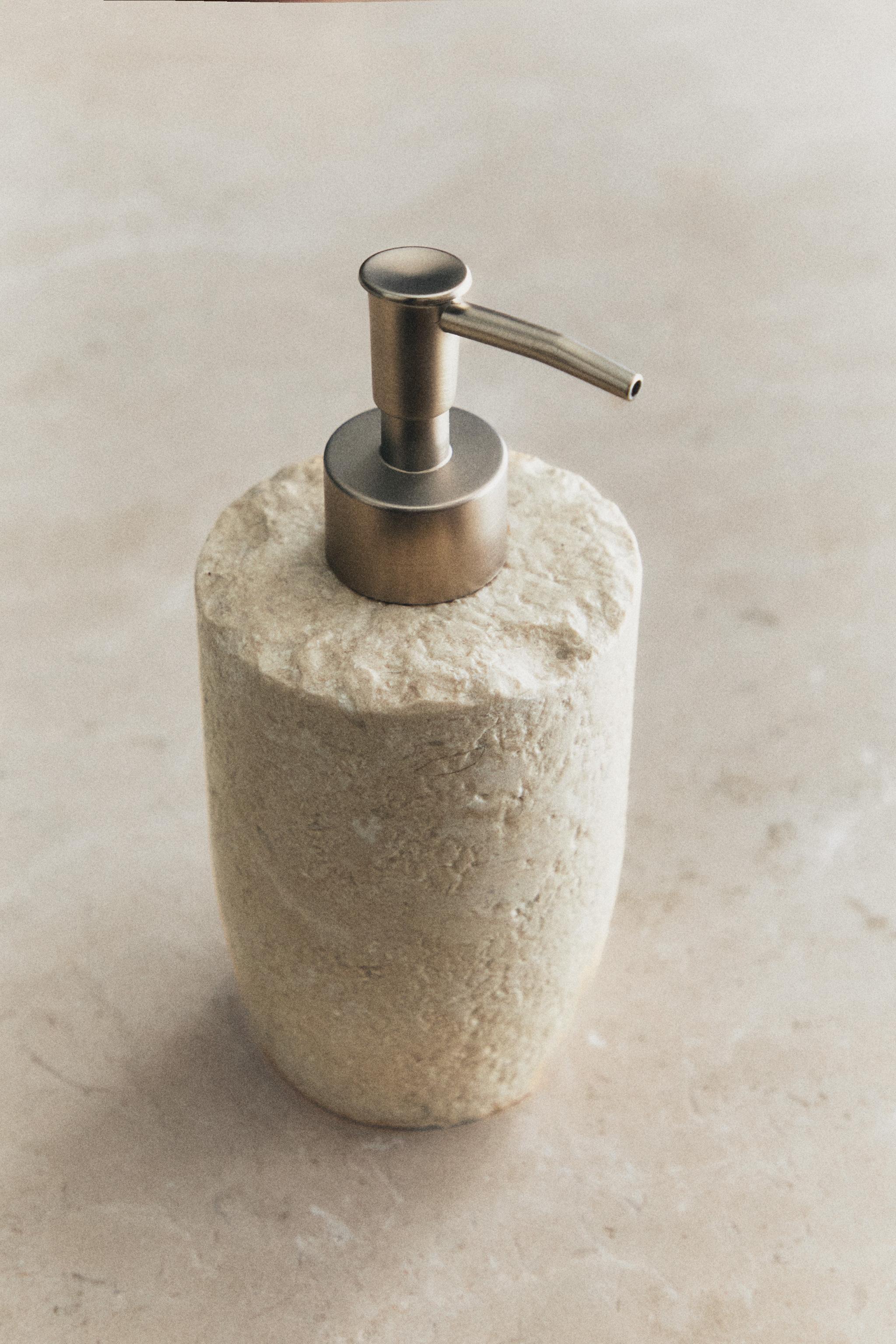 IRREGULAR MARBLE BATHROOM SOAP DISPENSER