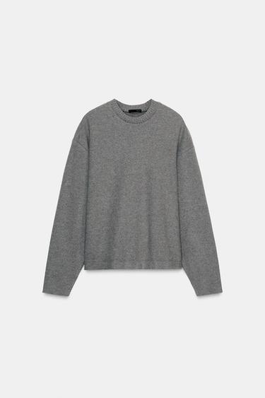 سويت شيرت SOFT - رمادي أنثراسايت الخاص بـ Zara
