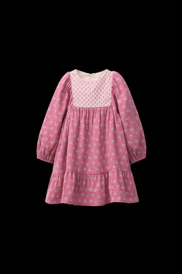 KLEID MIT PRINT - Rosa von Zara