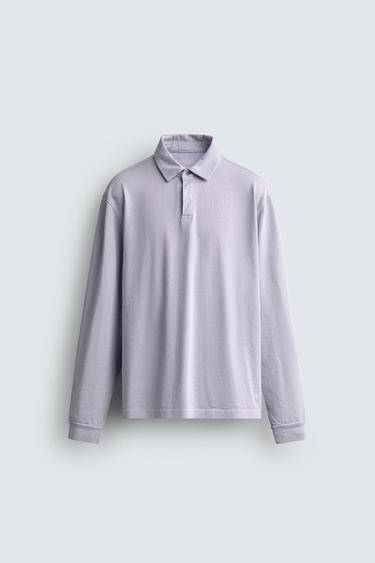 POLOKOŠILE REGULAR FIT - Modrá / Levandule od Zara