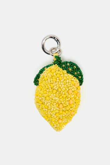 BEADED FRUIT CHARM - Yellow by Zara