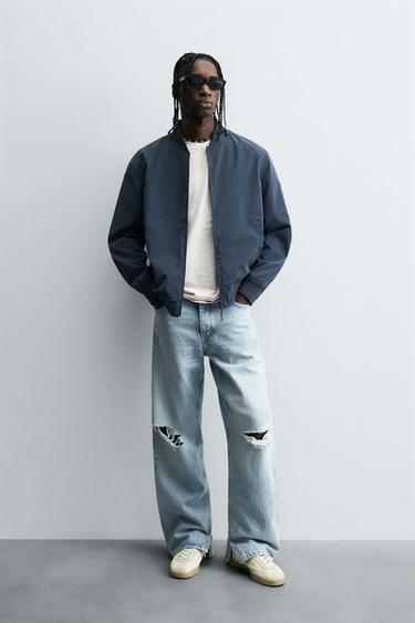 CAZADORA BOMBER LIGERA - Marino de Zara - Imagen 0