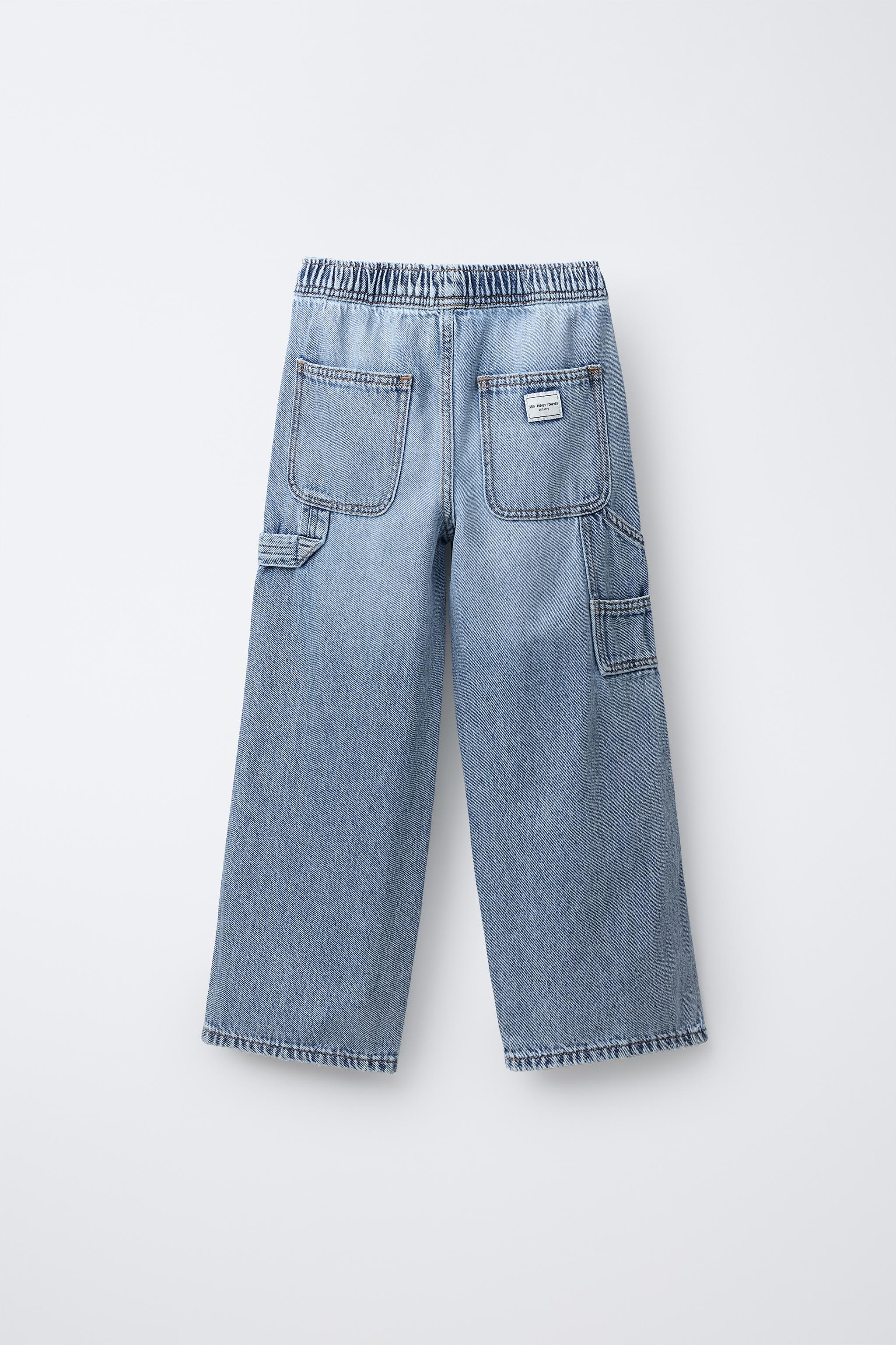 Kastane ライトブルー ダメージデニム　レースデニム　新品未使用 ダメージ加工カーペンタージーンズ - ライトブルー | ZARA Japan