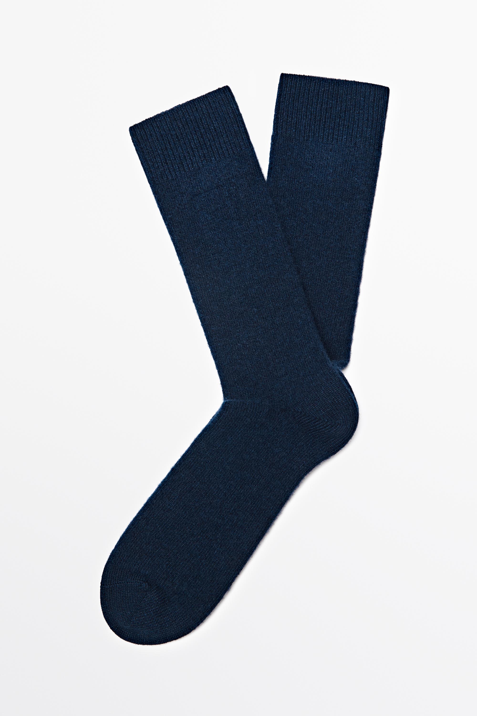 Chaussettes en maille unie avec de la laine