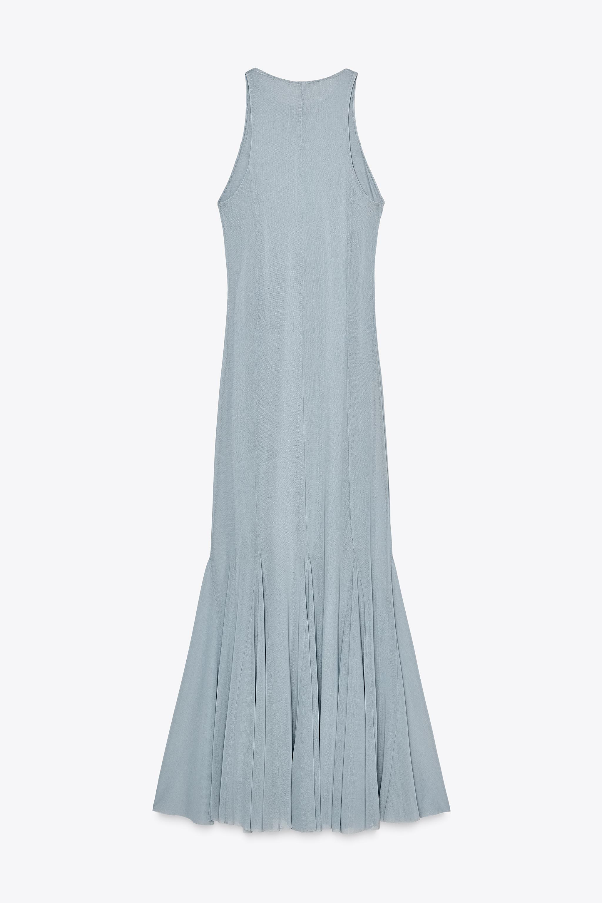 TULLE GODET MIDI DRESS