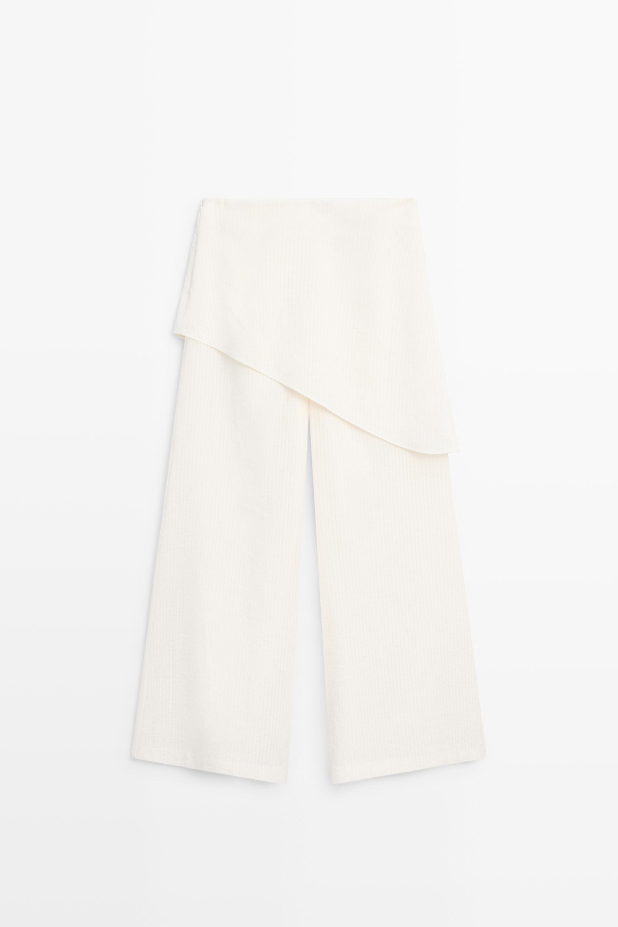 Jupe-culotte texturée total look