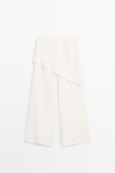 Zara Total look textured skort - Oyster-white - Image 0
