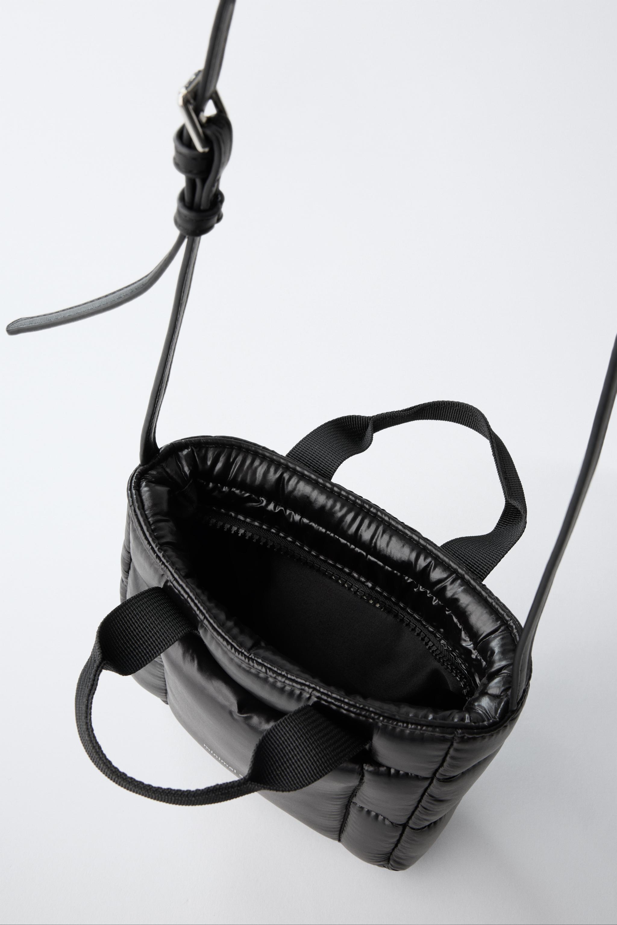 黒いキルティングボディバッグ ワンショルダー メンズ ボディバッグ 本革 bag キルティング black
