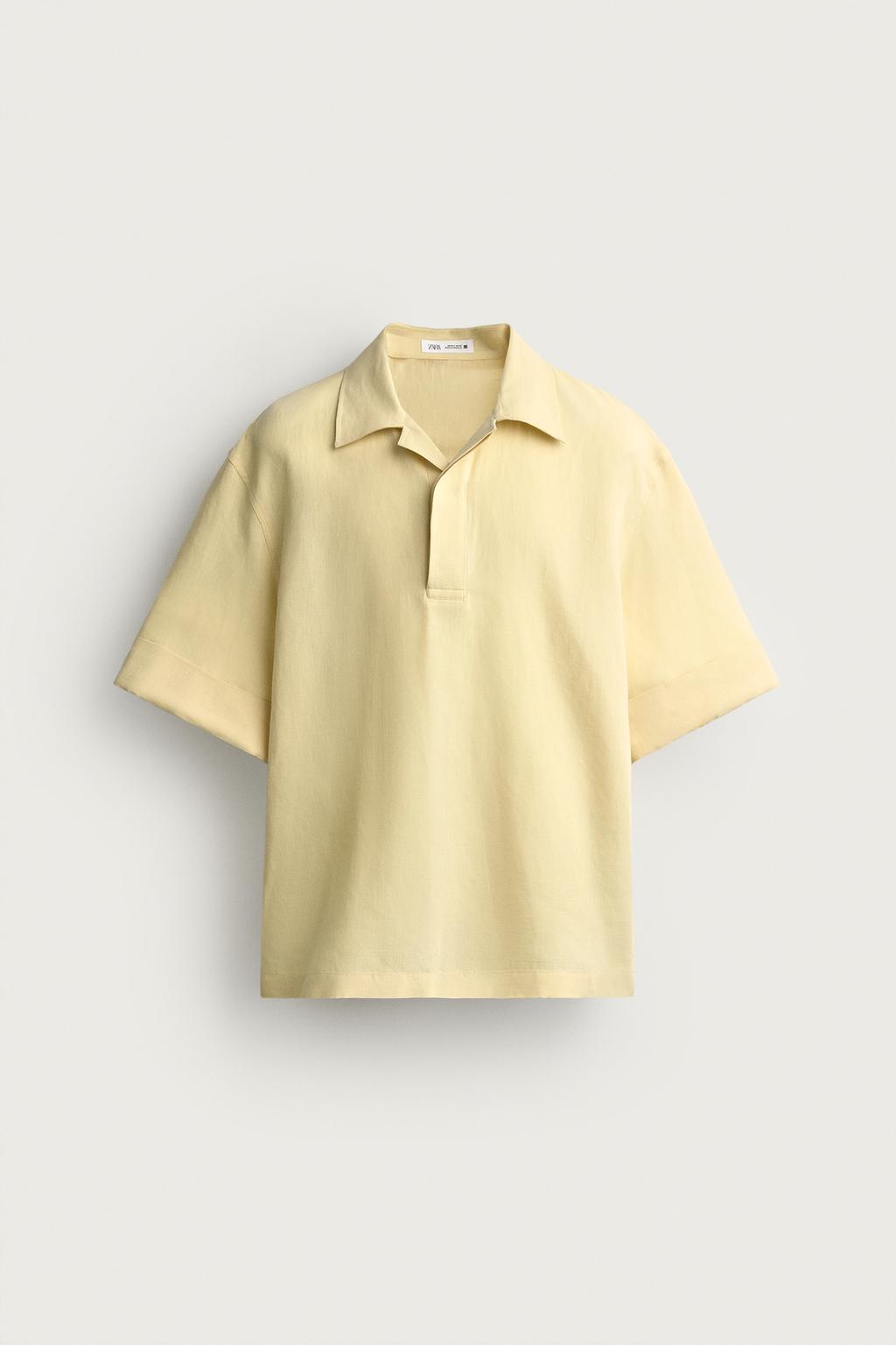COTTON/LINEN POLO SHIRT
