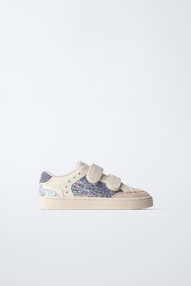 GLITTER SNEAKERS - White by Zara