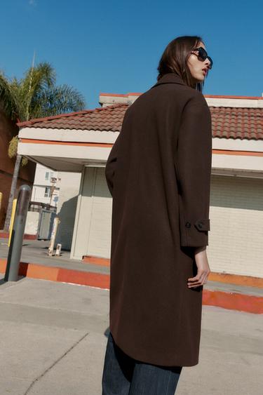 MANTEAU OVERSIZE SOFT - Marron de Zara - Image 4