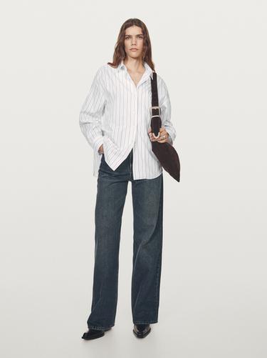Zara Loose-fitting striped shirt - White