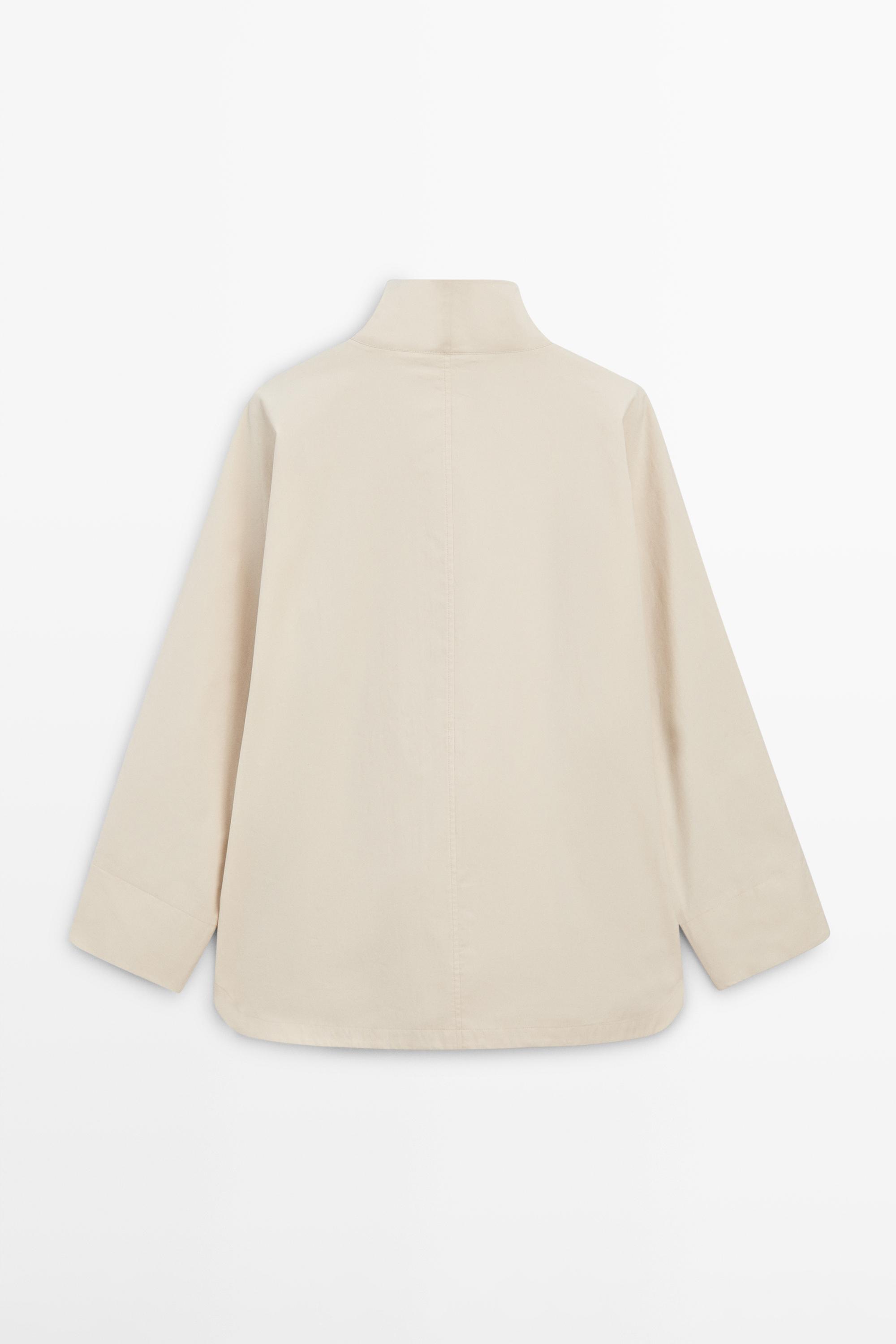 Jacket with high collar detail