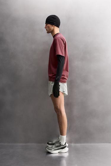 COTTON BLEND TECHNICAL T-SHIRT - Pink by Zara - Image 3