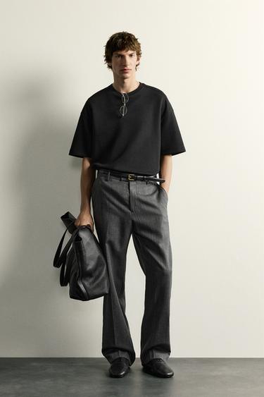 RELAXED FIT INTERLOCK SWEATSHIRT - Black by Zara