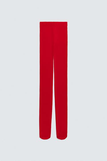 Zara HARRY LAMBERT FOR ZARA X DISNEY COLORED MICROFIBER TIGHTS - Red