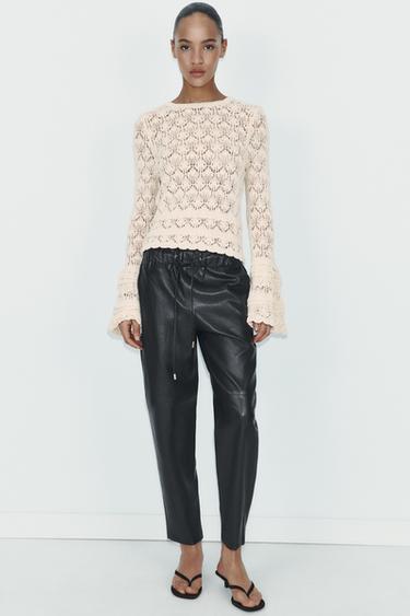 FLARED SLEEVE KNIT JUMPER - Light beige by Zara